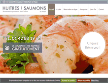 Tablet Screenshot of huitres-et-saumons-de-passy.com